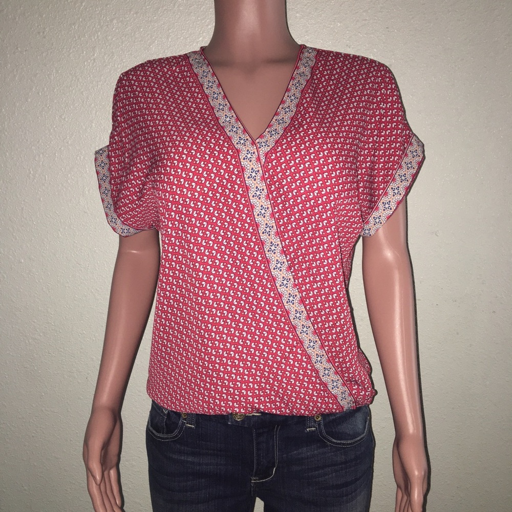 Max Studio medium short sleeve blouse top